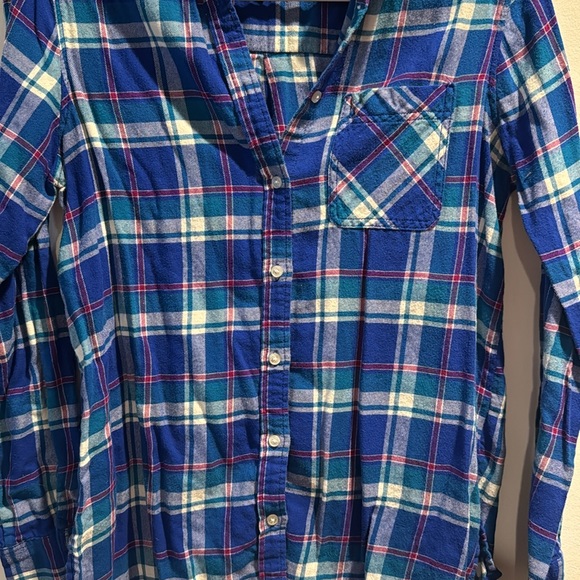Express Cotton “Flannel” Button Down Top - Picture 2 of 6